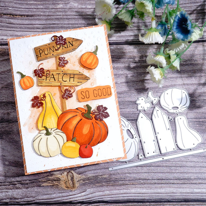 Kokorosa Metal Cutting Dies with Pumpkin & Signs