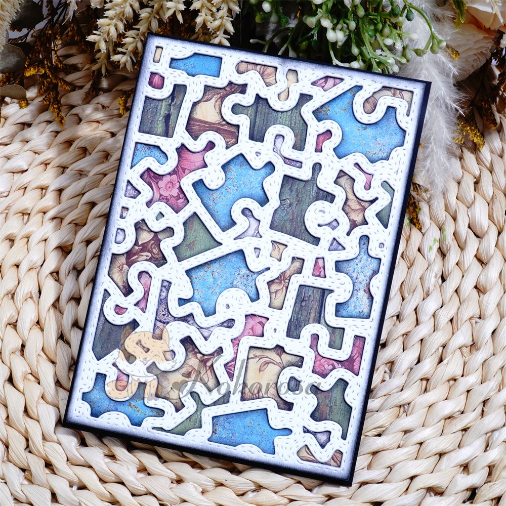 Kokorosa Metal Cutting Dies with Puzzle Frame Board