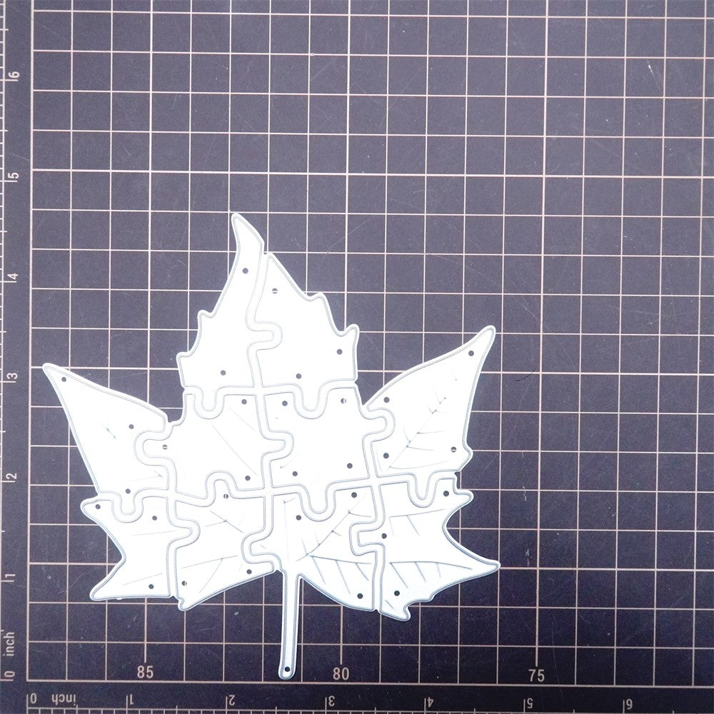 Kokorosa Metal Cutting Dies with Puzzle Maple Leaf