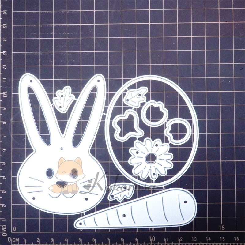 Kokorosa Metal Cutting Dies with Rabbit Holding Carrot