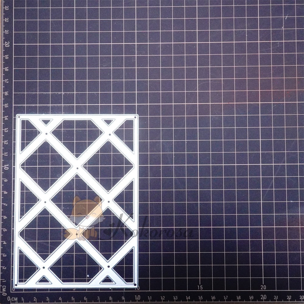 Kokorosa Metal Cutting Dies with Rhombus Background Board