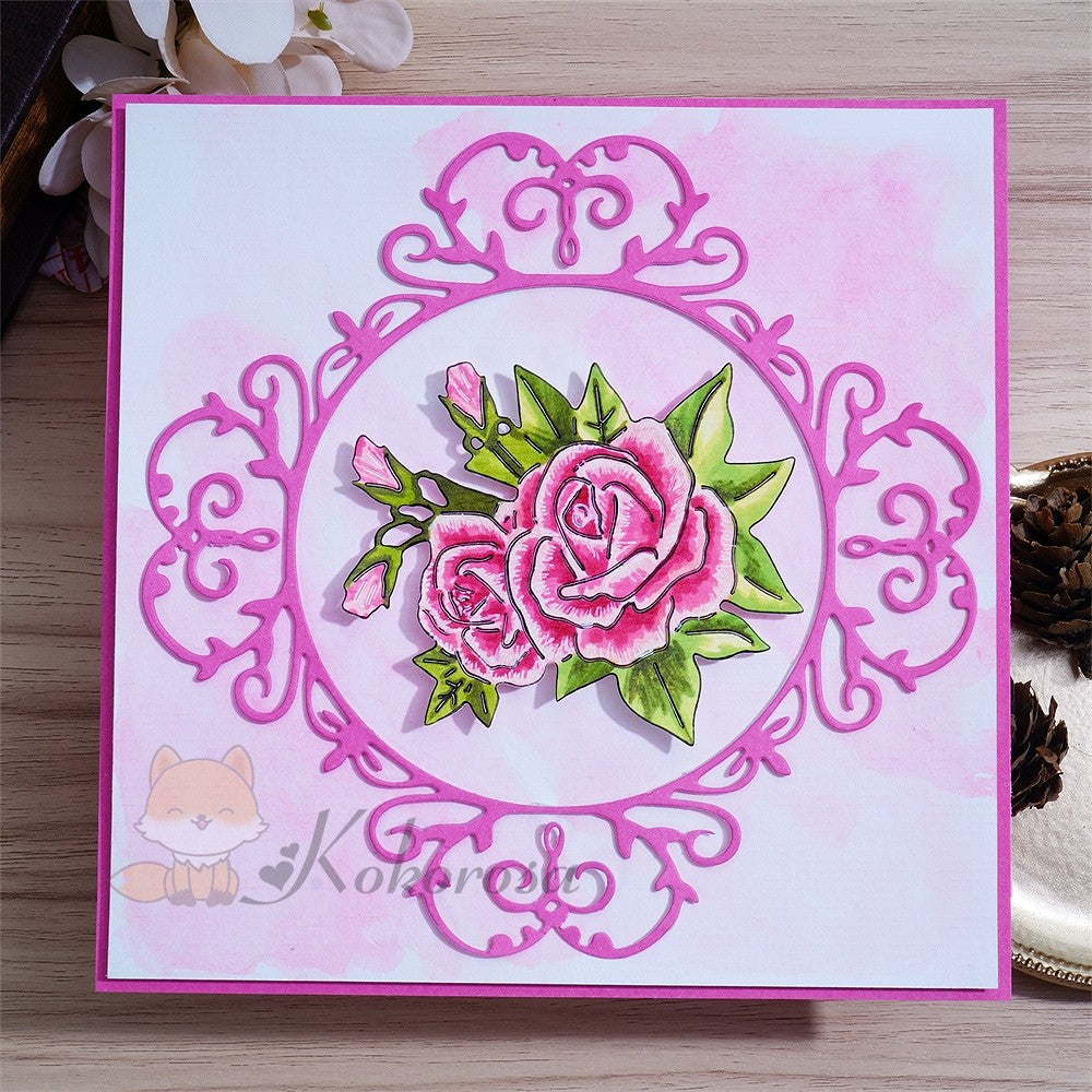 Kokorosa Metal Cutting Dies with Rose Frame