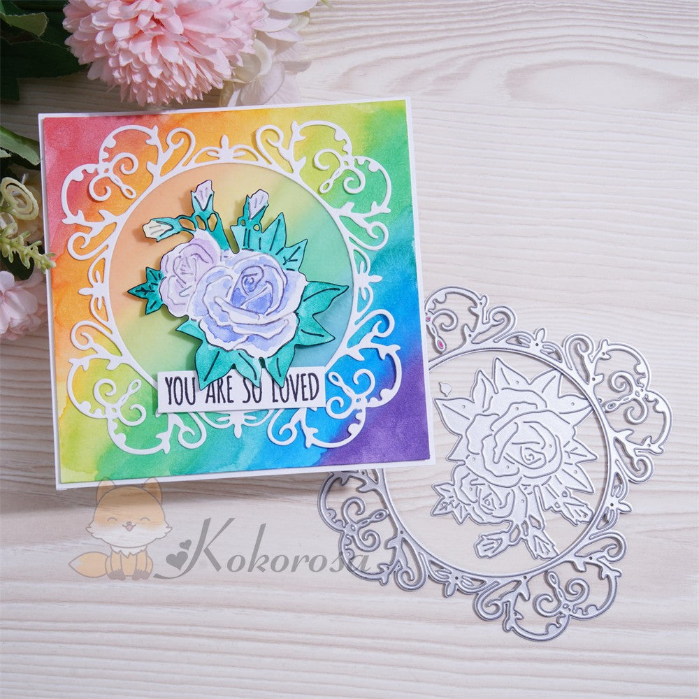 Kokorosa Metal Cutting Dies with Rose Frame