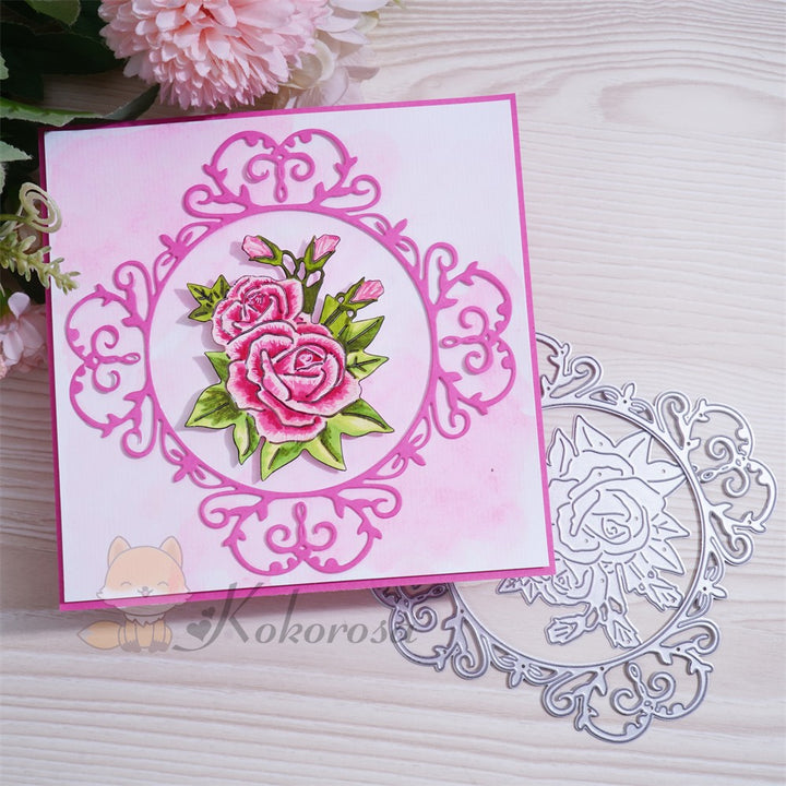 Kokorosa Metal Cutting Dies with Rose Frame