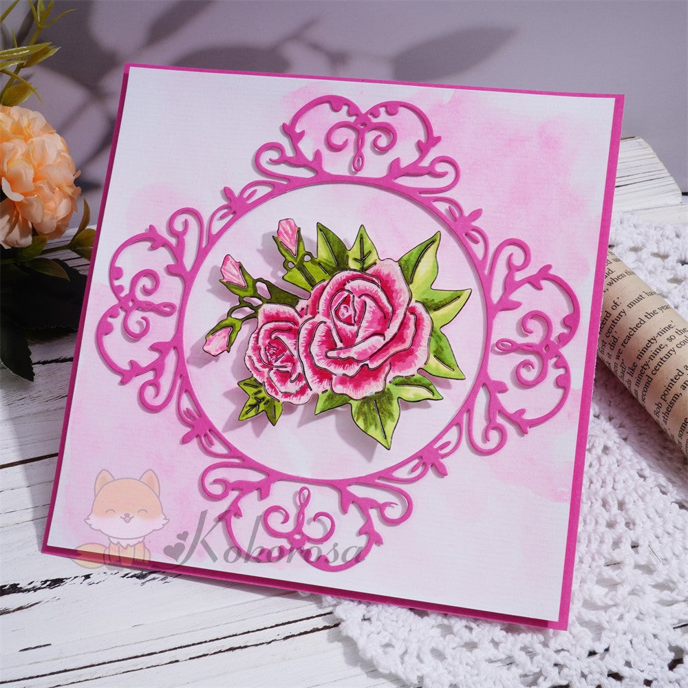 Kokorosa Metal Cutting Dies with Rose Frame