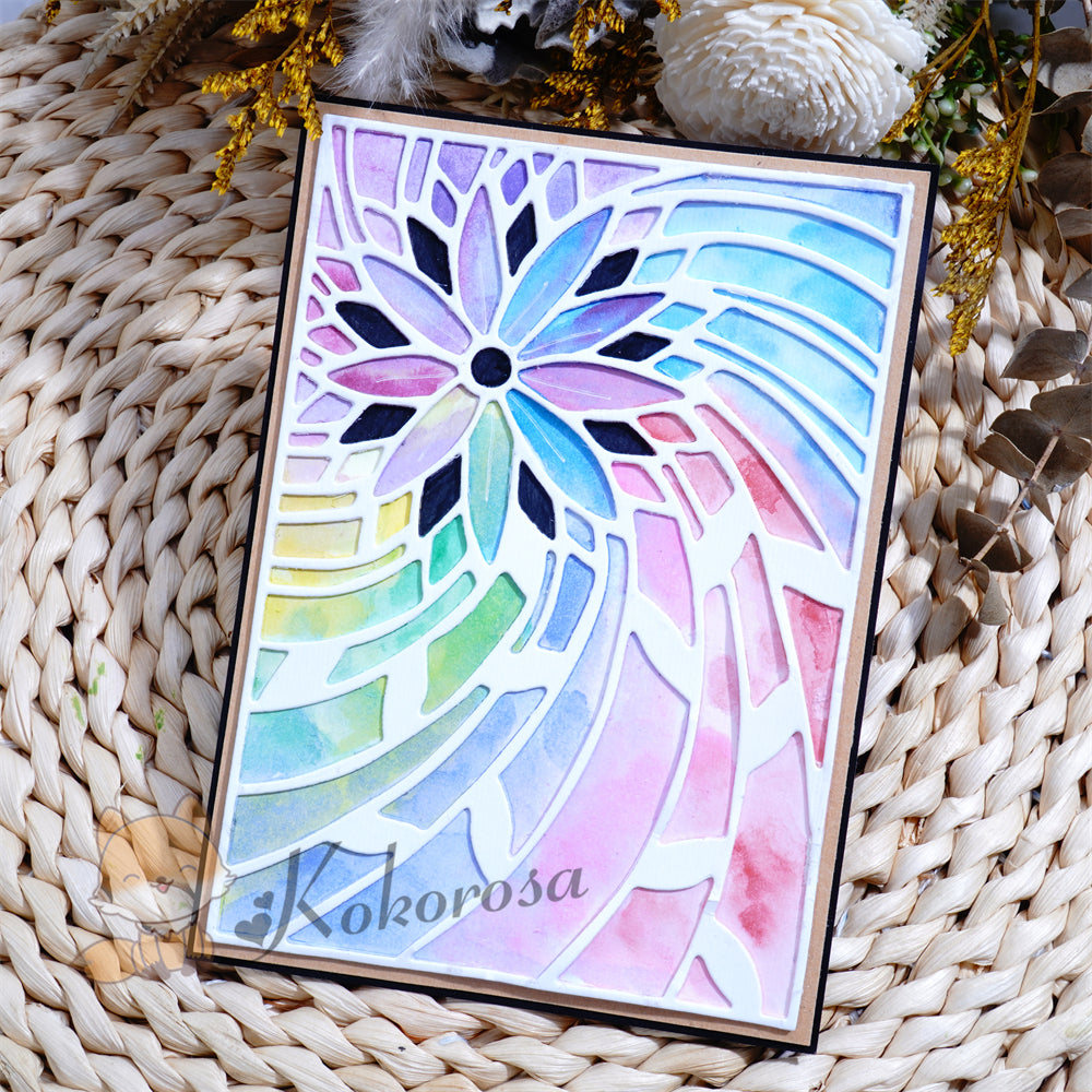 Kokorosa Metal Cutting Dies with Rotating Flower Background Board