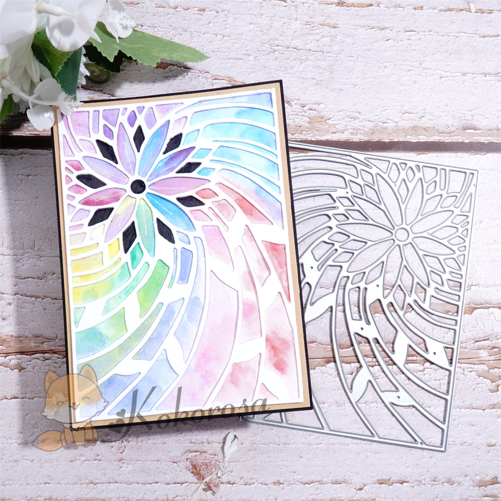 Kokorosa Metal Cutting Dies with Rotating Flower Background Board