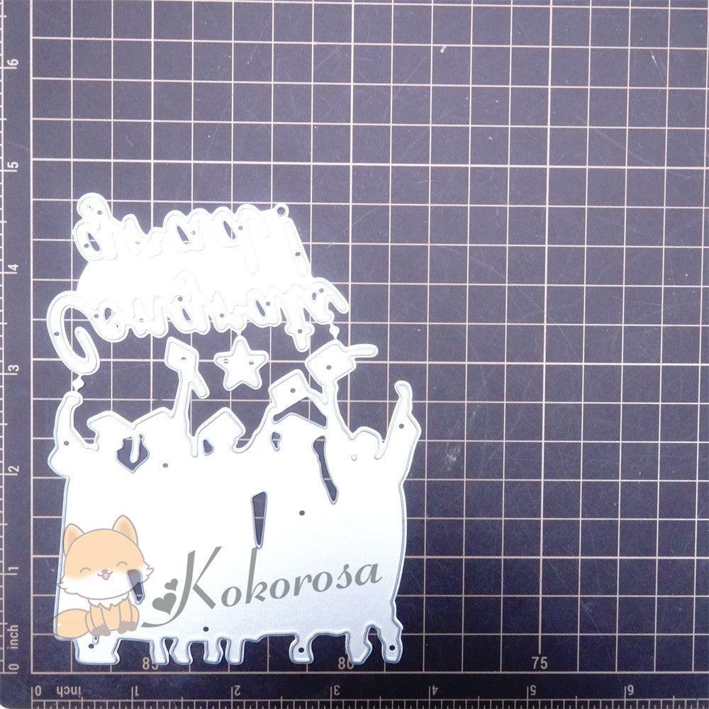 Kokorosa Metal Cutting Dies with Graduates & "Congrats grad" Word