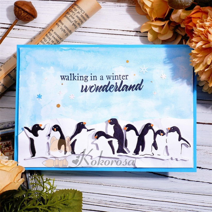 Kokorosa Metal Cutting Dies with Row of Penguins