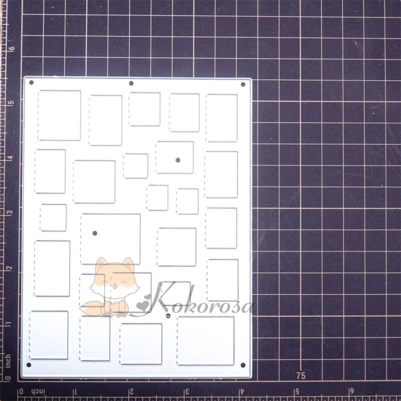 Kokorosa Metal Cutting Dies with Small Windows Background Board