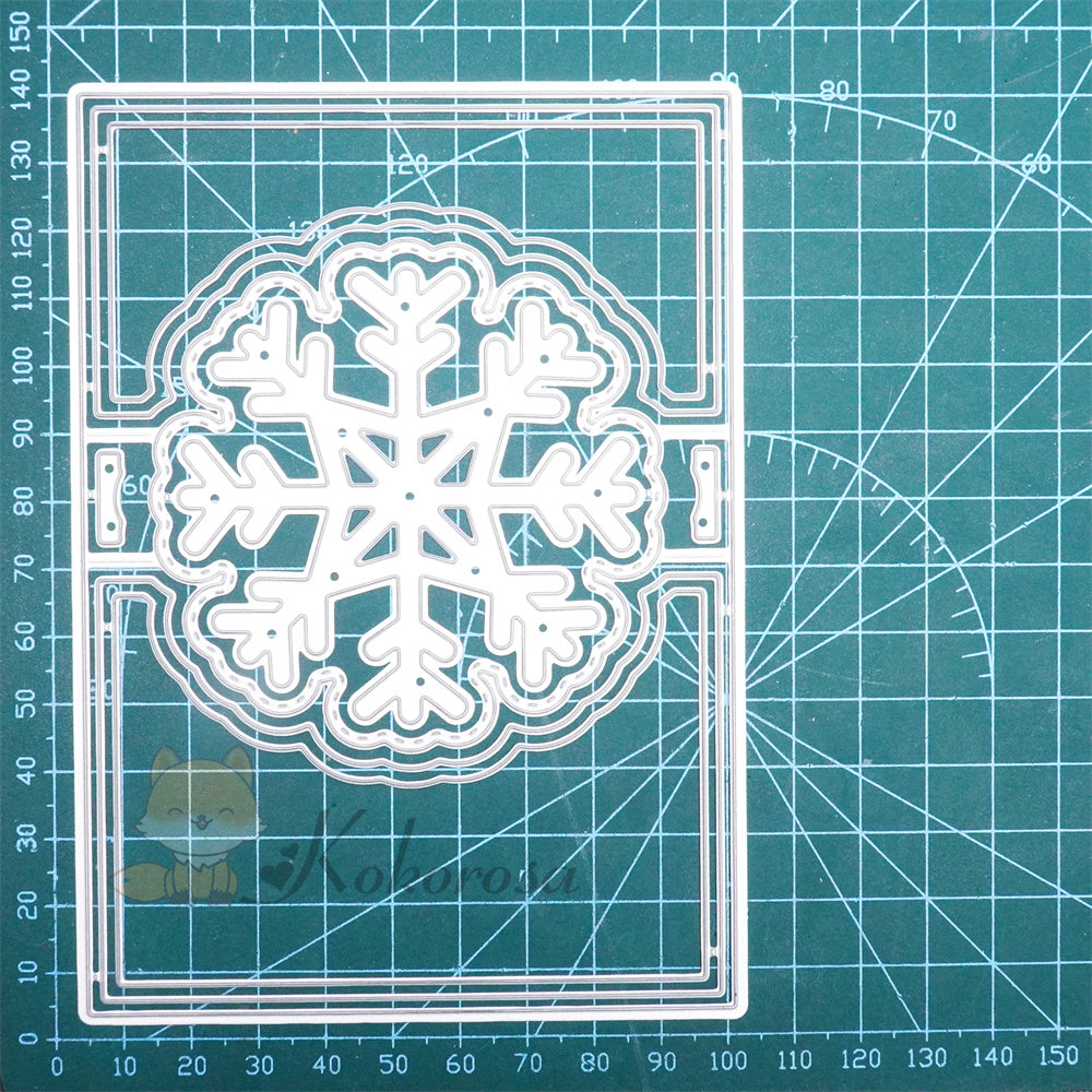 Kokorosa Metal Cutting Dies with Snowflake Background Board