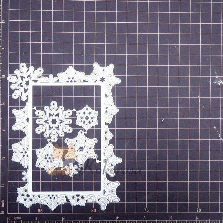 Kokorosa Metal Cutting Dies with Snowflake Frame Board