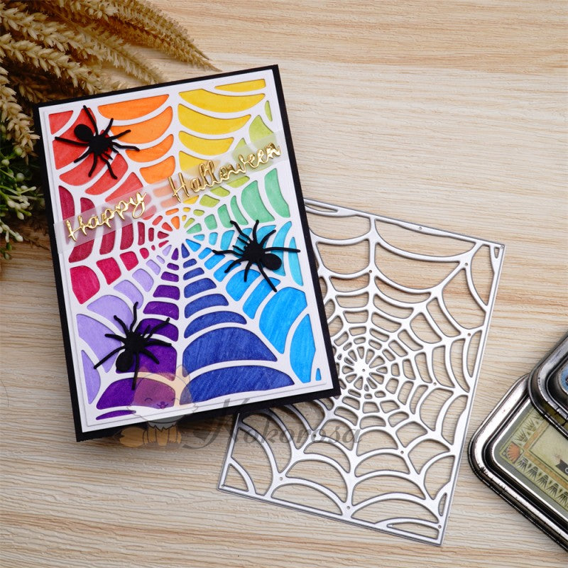 Kokorosa Metal Cutting Dies with Spider Web Background Board