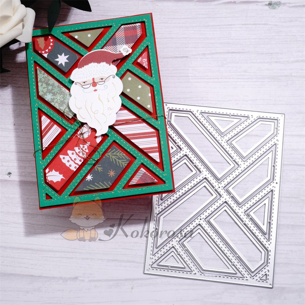 Kokorosa Metal Cutting Dies with Splicing Rectangular Background Board