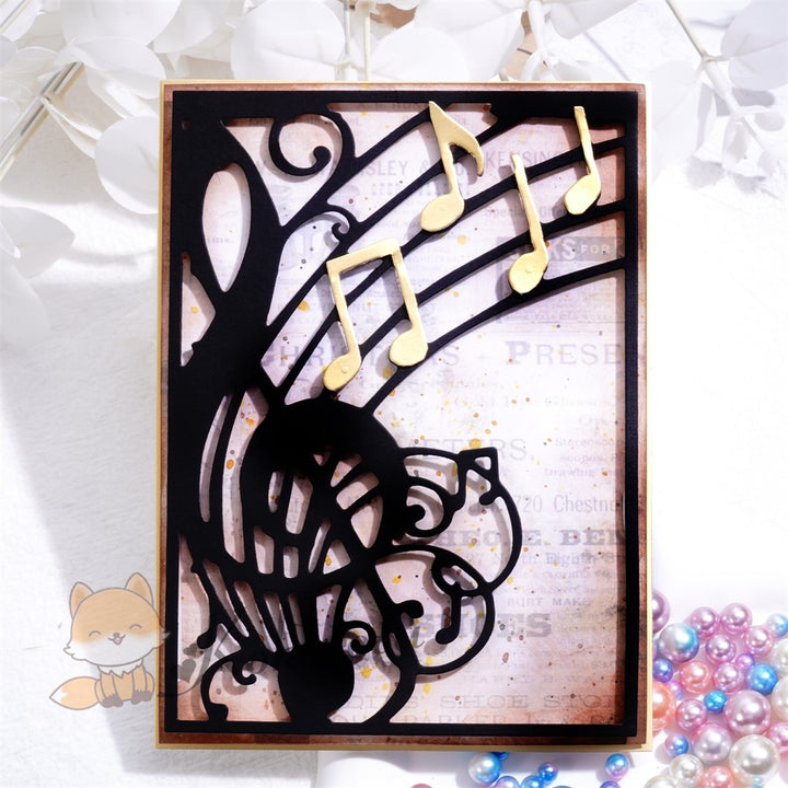 Kokorosa Metal Cutting Dies with Staff & Music Notes Frame Board