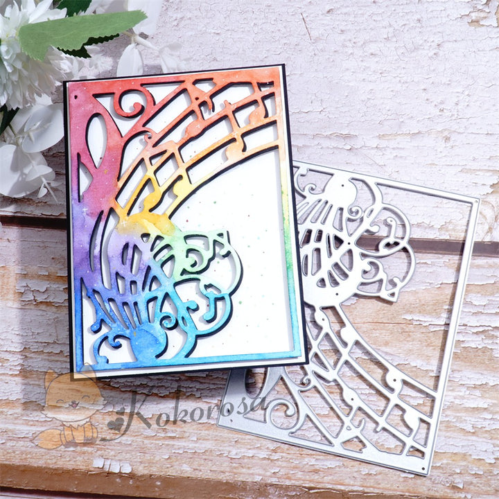 Kokorosa Metal Cutting Dies with Staff & Music Notes Frame Board