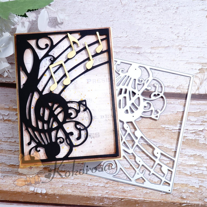 Kokorosa Metal Cutting Dies with Staff & Music Notes Frame Board