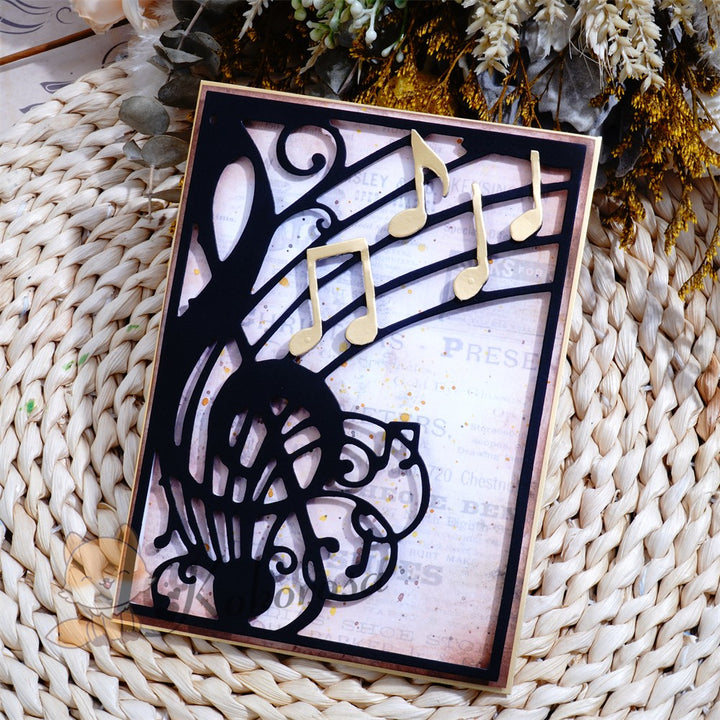 Kokorosa Metal Cutting Dies with Staff & Music Notes Frame Board