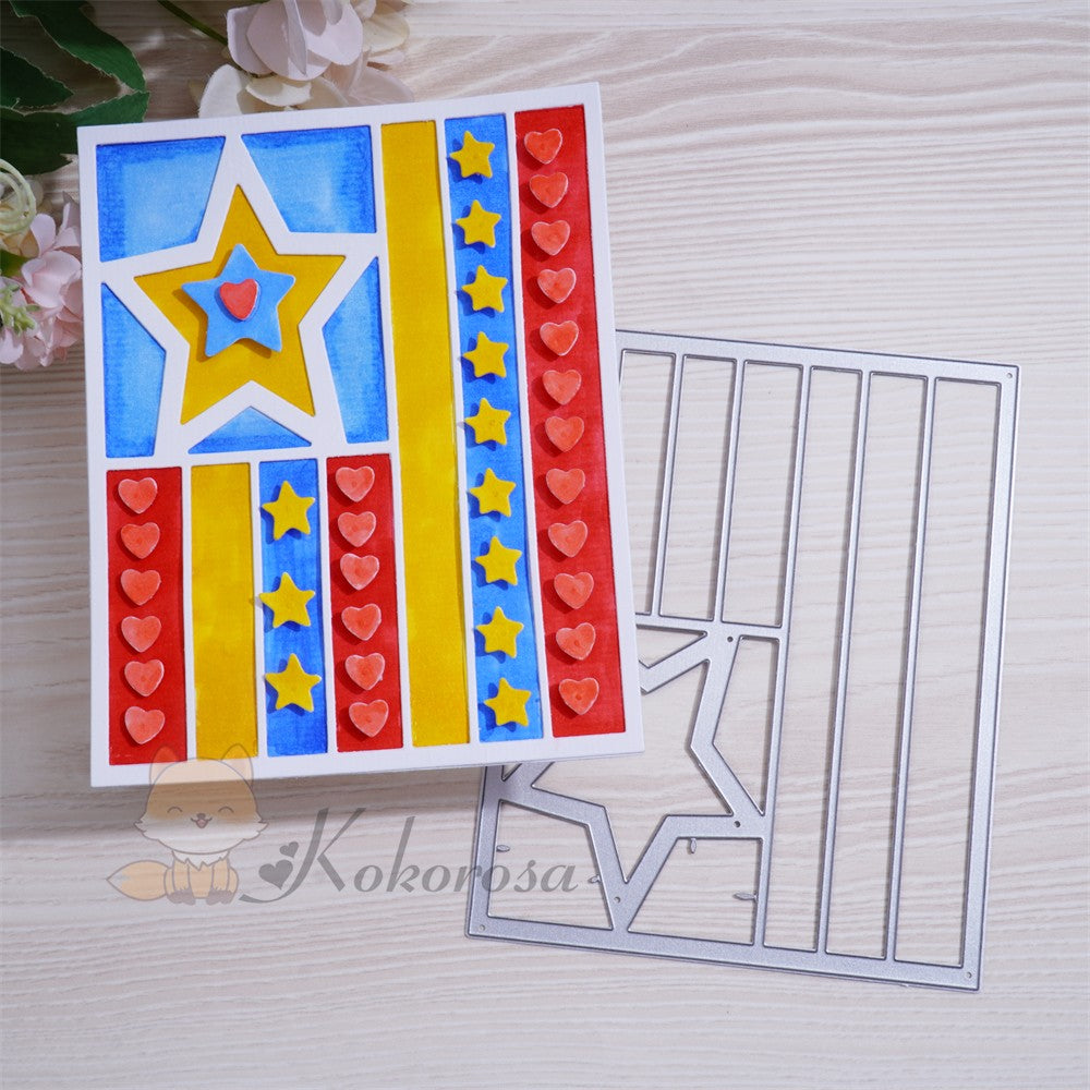 Kokorosa Metal Cutting Dies with Star Blanks Frame Board