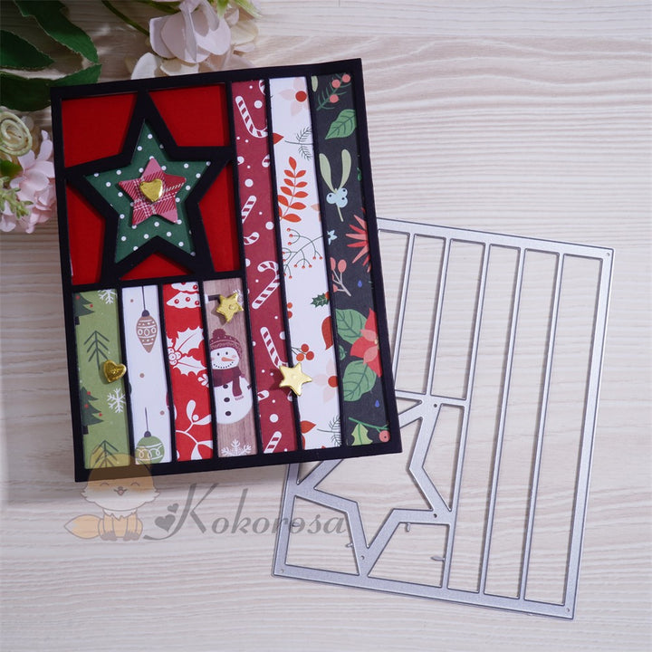 Kokorosa Metal Cutting Dies with Star Blanks Frame Board