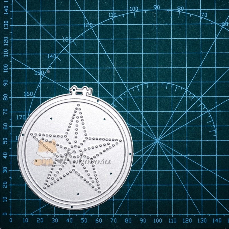 Kokorosa Metal Cutting Dies with Star Pattern Round Board