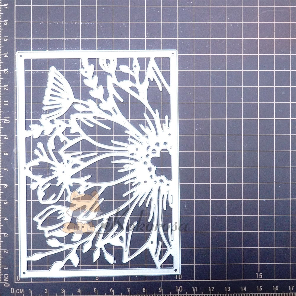 Kokorosa Metal Cutting Dies with Sunflower Background Board