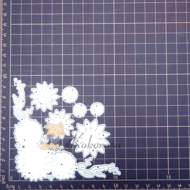 Kokorosa Metal Cutting Dies with Sunflower Corner Frame Board