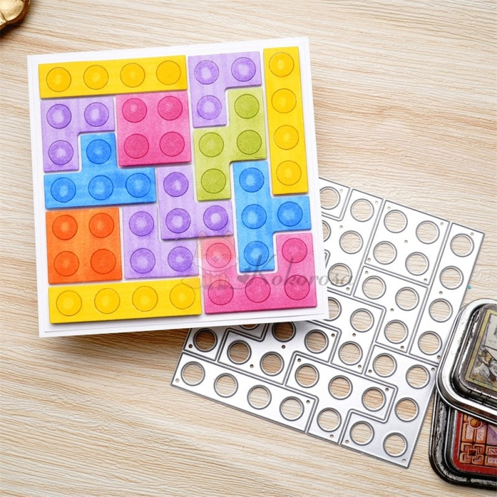 Kokorosa Metal Cutting Dies with Tetris Block Background Board