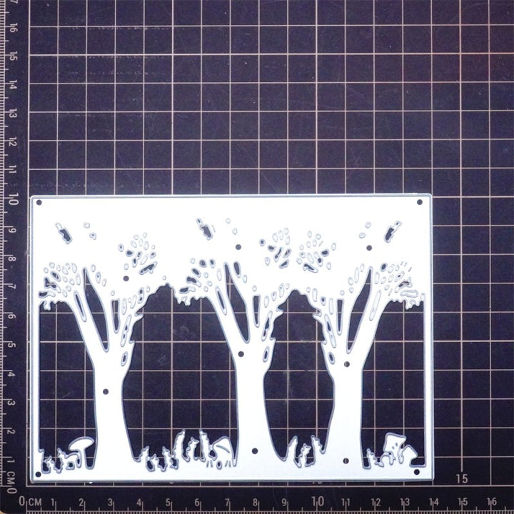 Kokorosa Metal Cutting Dies with Three Trees Background Board