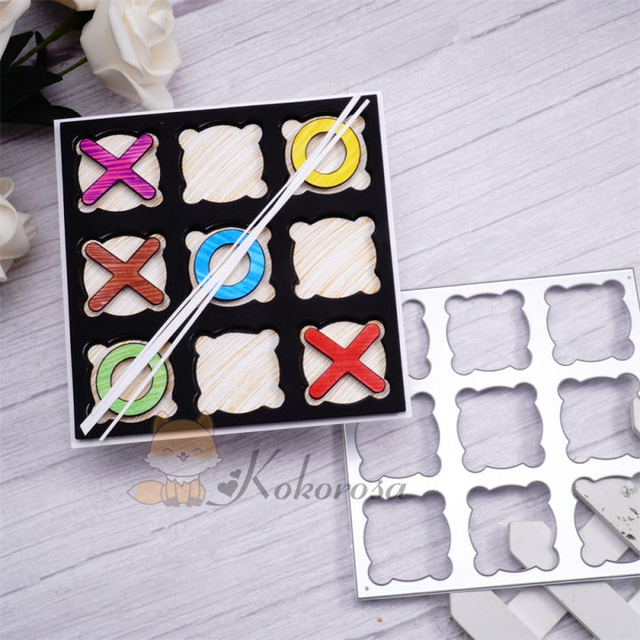 Kokorosa Metal Cutting Dies with Tic-Tac-Toe Game Board