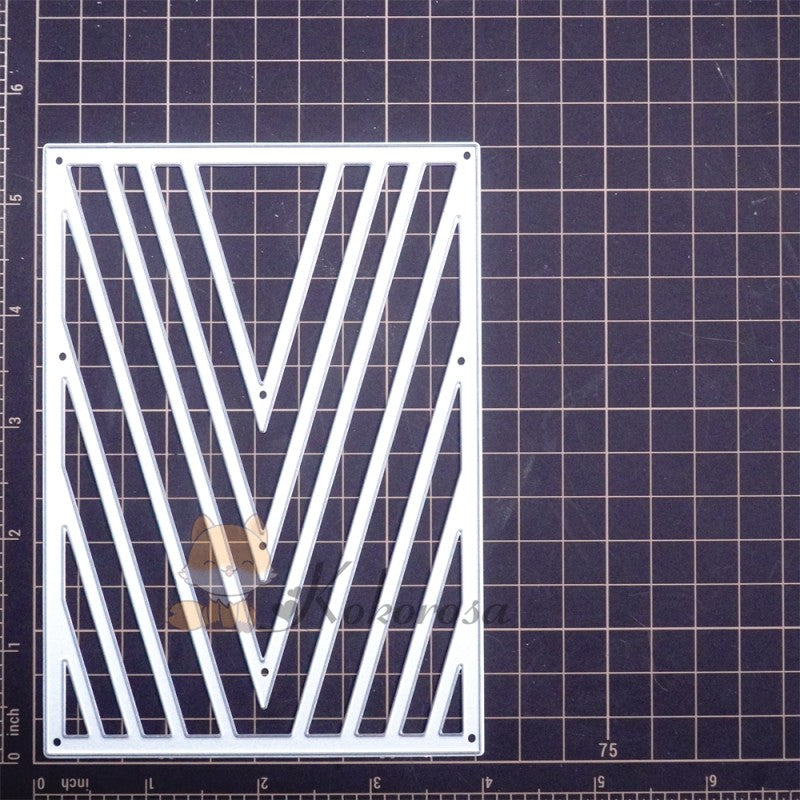 Kokorosa Metal Cutting Dies with V-Line Background Board