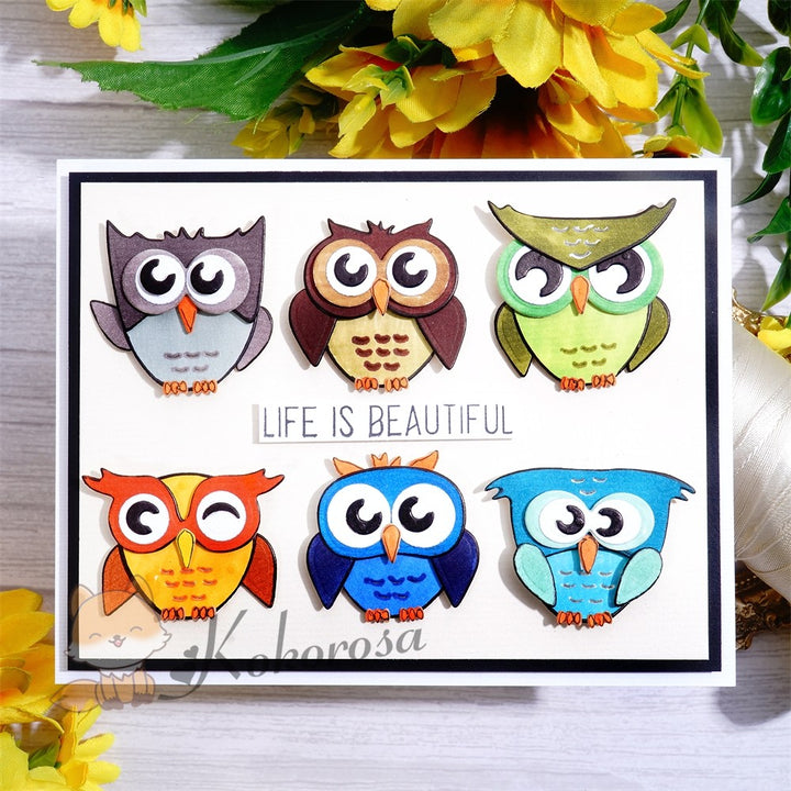 Kokorosa Metal Cutting Dies with Various Cute Owls