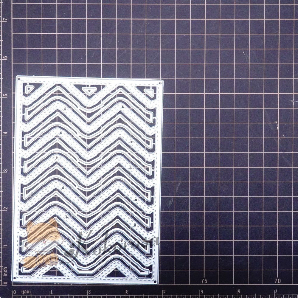 Kokorosa Metal Cutting Dies with W Pattern Background Board