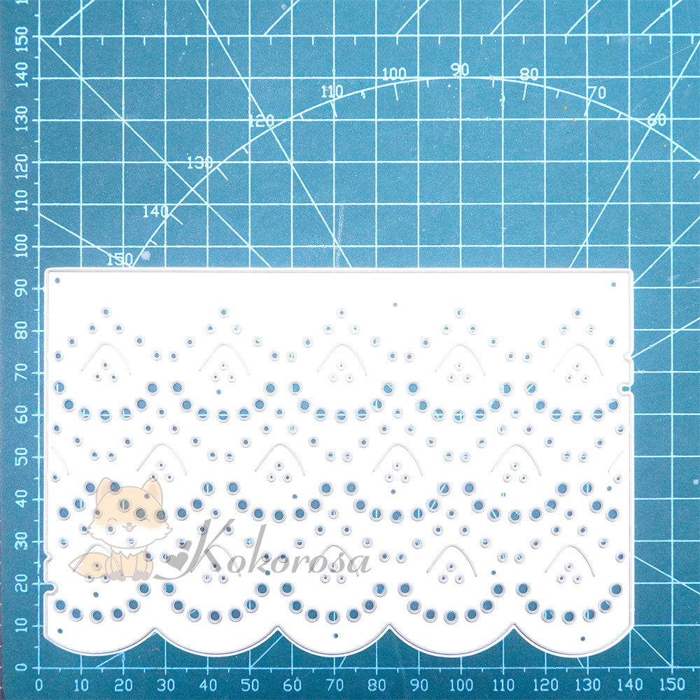 Kokorosa Metal Cutting Dies with Wave Pattern Background Board