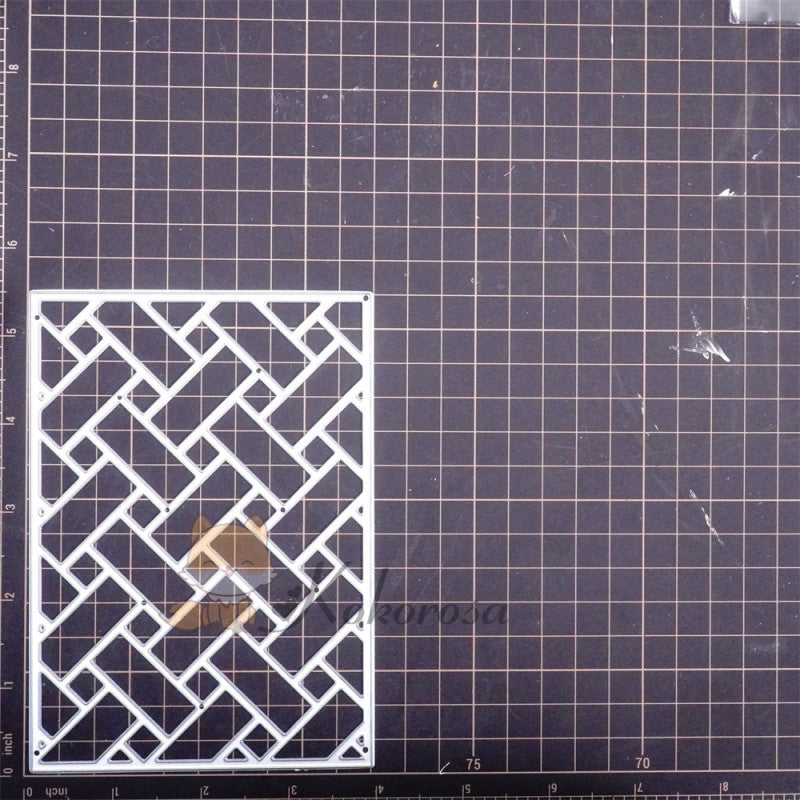 Kokorosa Metal Cutting Dies with Weave Pattern Background Board