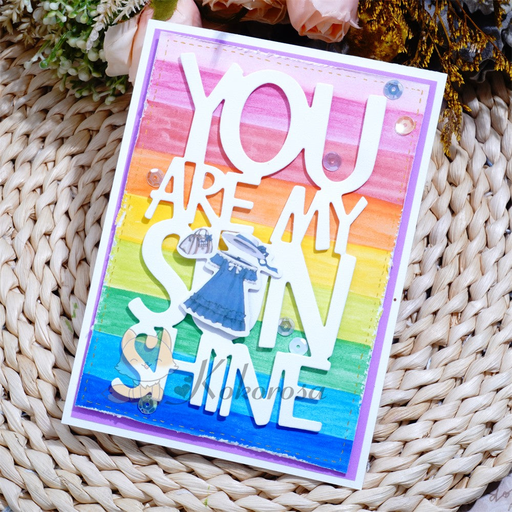 Kokorosa Metal Cutting Dies with "YOU ARE MY SUNSHINE" Word