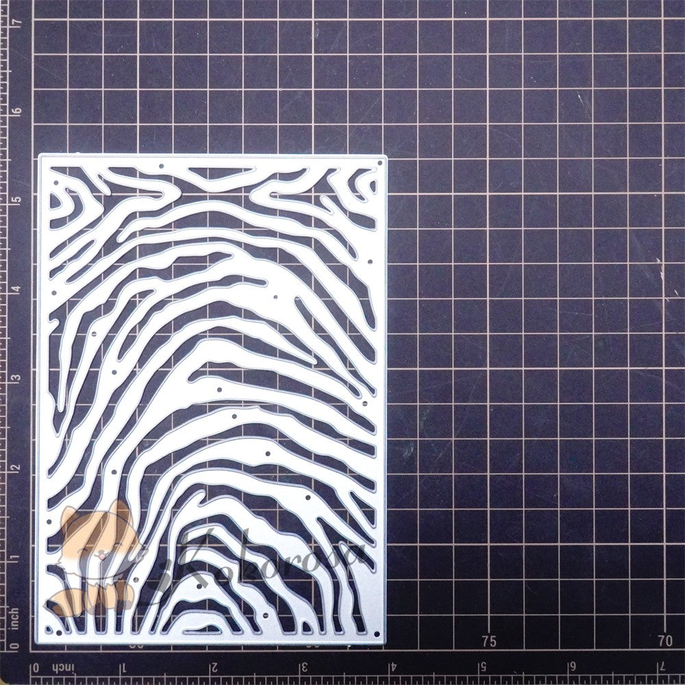 Kokorosa Metal Cutting Dies with Zebra Pattern Background Board