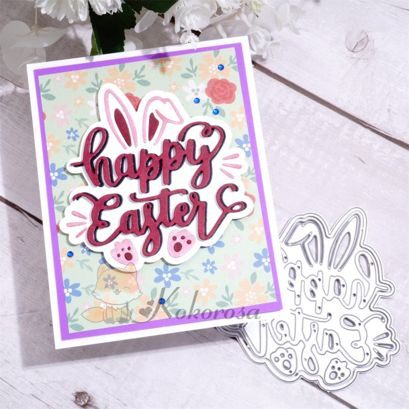 Kokorosa Metal Cutting Dies with "happy Easter" Word