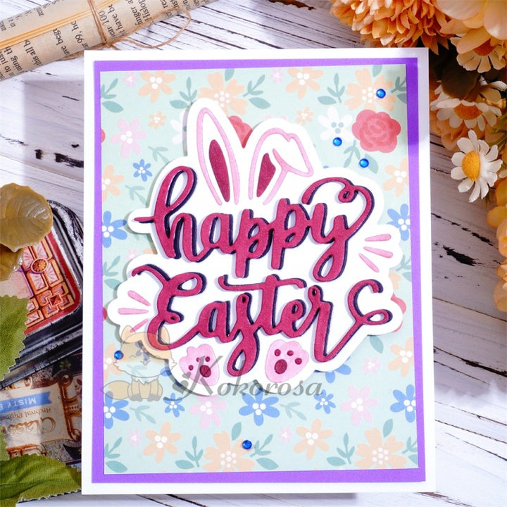 Kokorosa Metal Cutting Dies with "happy Easter" Word