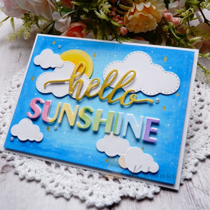 Kokorosa Metal Cutting Dies with "hello SUNSHINE" Word