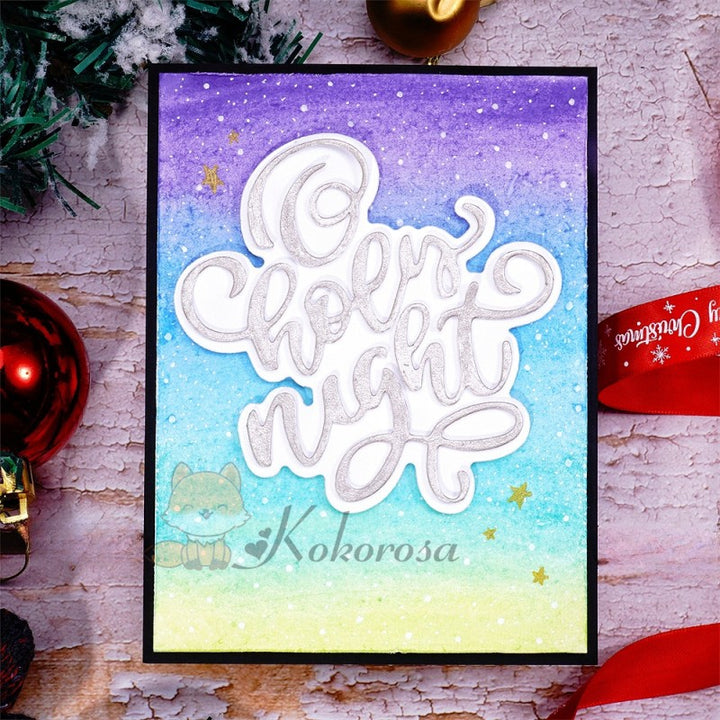 Kokorosa Metal Cutting Dies with "holy night" Word