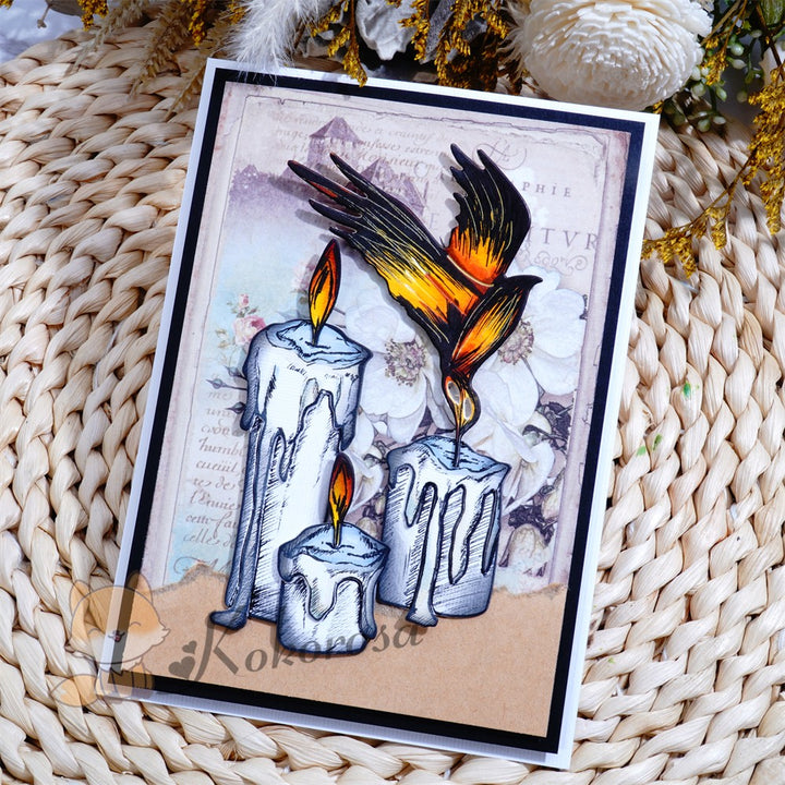 Kokorosa Metal Cutting Dies with Bird on Candles