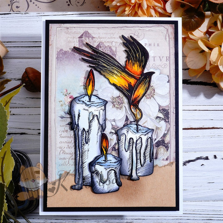 Kokorosa Metal Cutting Dies with Bird on Candles
