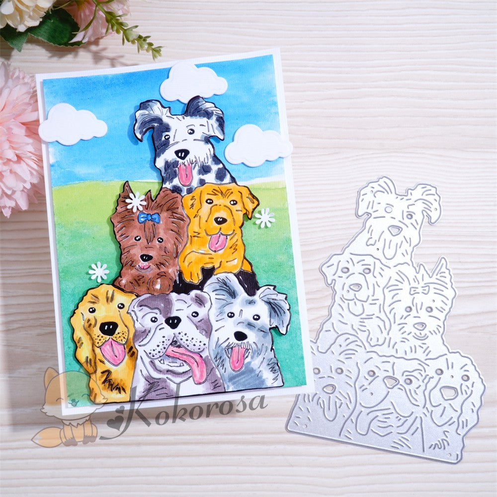 Kokorosa Metal Cutting Dies with Cute Dogs