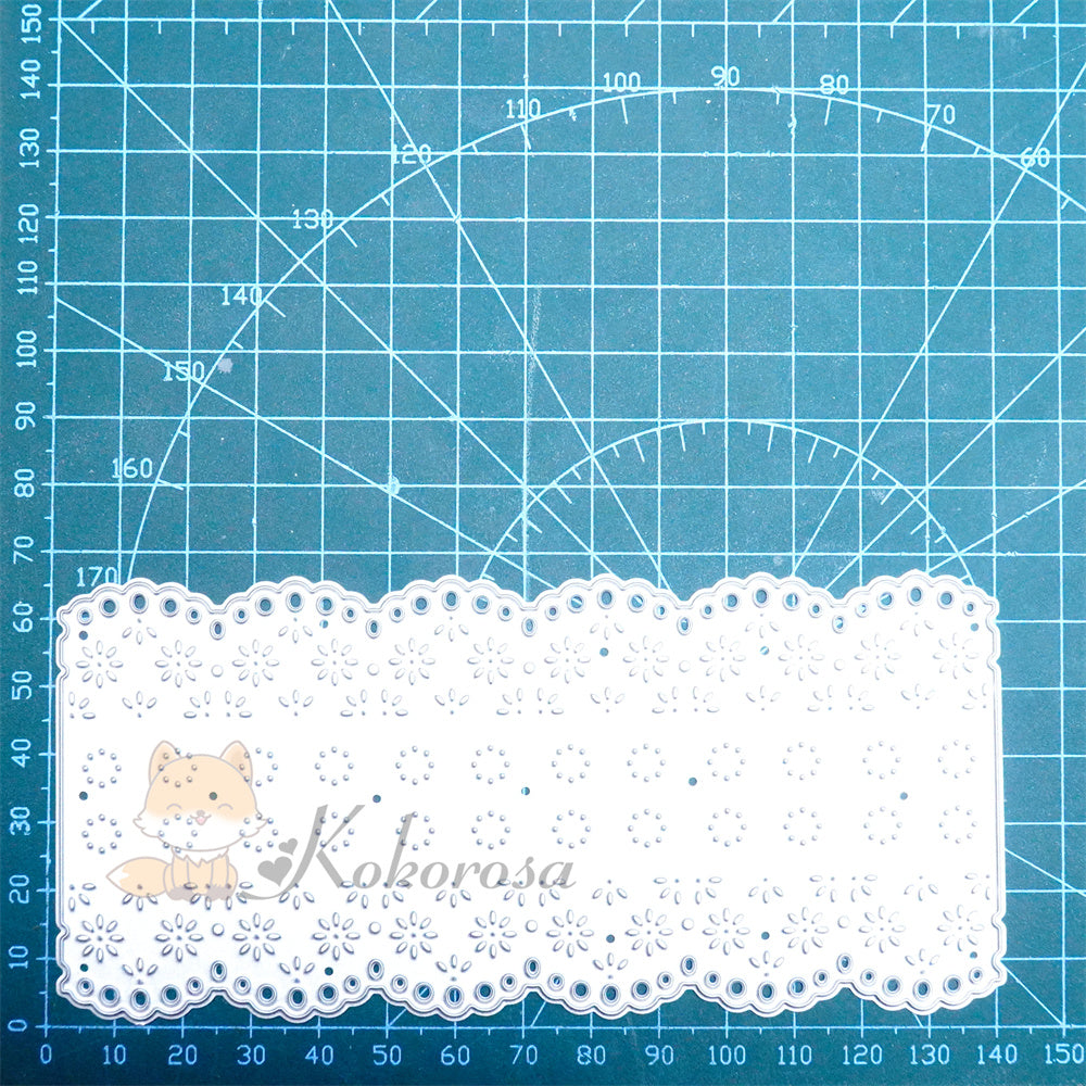 Kokorosa Metal Cutting Dies with Lace Border Decoration