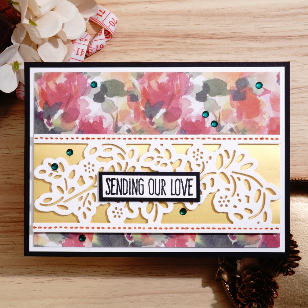 Kokorosa Metal Cutting Dies with Leaves Frame Border