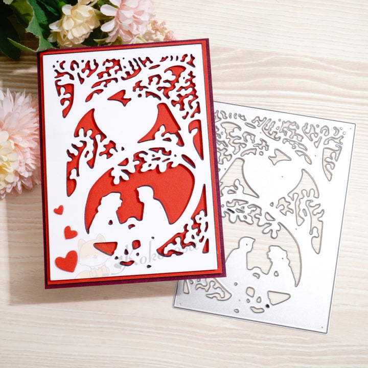 Kokorosa Metal Cutting Dies with Love Under the Tree Background Board