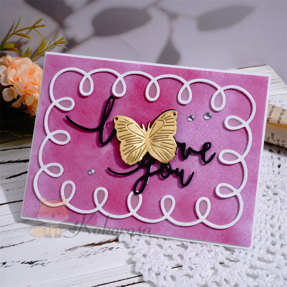 Kokorosa Metal Cutting Dies with Love You Butterfly