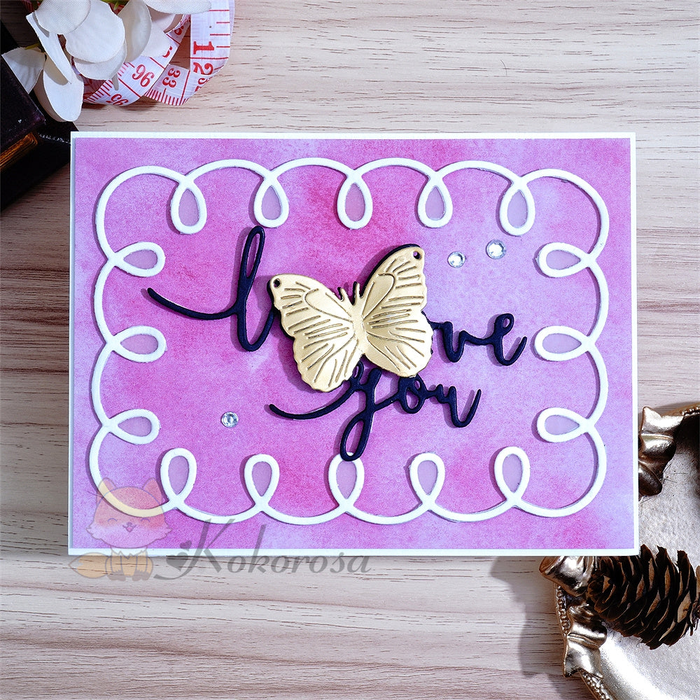 Kokorosa Metal Cutting Dies with Love You Butterfly