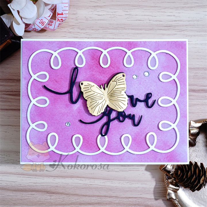 Kokorosa Metal Cutting Dies with Love You Butterfly